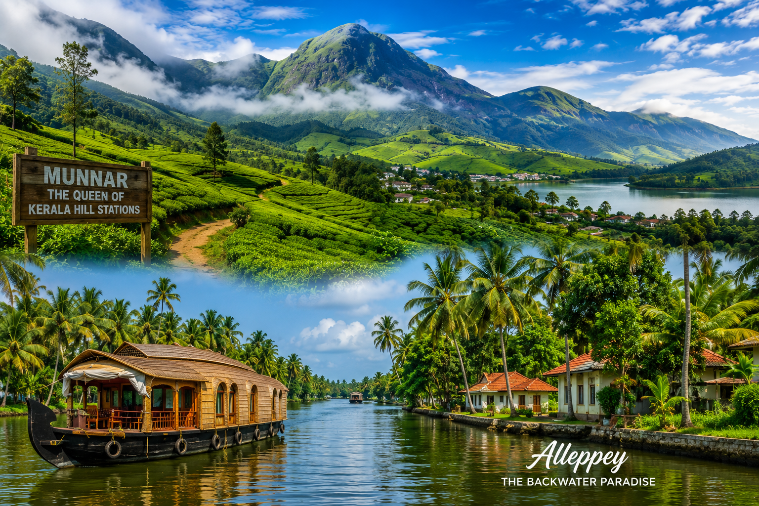 Munnar and Alleppey Kerala package